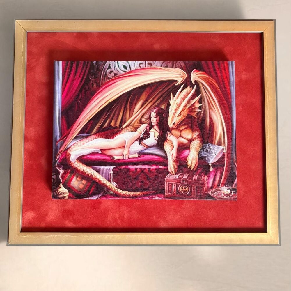 Framed fantasy dragon Print Art